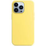 MADNOVA iPhone 15 Pro İle Uyumlu Lansman Kılıf İnce Sıvı Silikon 3 Katmanlı Tam Kaplamalı Yumuşak Jel Kauçuk Telefon Kılıfı (Sarı)