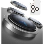 MADNOVA iPhone 15 Pro/iPhone 15 Pro Max İle Uyumlu Orjinal Safir Kamera Lens Koruyucu Kolay Kurulum Aparatlı 9H Sertliğinde Safir Kamera Koruyucu (Titanium)