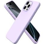 MADNOVA iPhone 16 Pro İle Uyumlu Lansman Kılıf İnce Sıvı Silikon 3 Katmanlı Tam Kaplamalı Yumuşak Jel Kauçuk Telefon Kılıfı (lila)