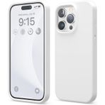MADNOVA iPhone 16 Pro Max ile Uyumlu Lansman Kılıf İnce Sıvı Silikon 3 Katmanlı Tam Kaplamalı Yumuşak Jel Kauçuk Telefon Kılıfı (Beyaz)