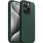 MADNOVA iPhone 16 Pro Max İle Uyumlu Lansman Kılıf İnce Sıvı Silikon 3 Katmanlı Tam Kaplamalı Yumuşak Jel Kauçuk Telefon Kılıfı (HAKİ YEŞİL)