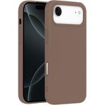MADNOVA iPhone 17 Air İle Uyumlu Lansman Kılıf İnce Sıvı Silikon 3 Katmanlı Tam Kaplamalı Yumuşak Jel Kauçuk Telefon Kılıfı (Kahverengi)