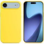 MADNOVA iPhone 17 Air İle Uyumlu Lansman Kılıf İnce Sıvı Silikon 3 Katmanlı Tam Kaplamalı Yumuşak Jel Kauçuk Telefon Kılıfı (Sarı)
