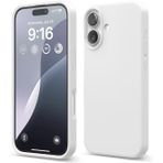 MADNOVA iPhone 17 İle Uyumlu Lansman Kılıf İnce Sıvı Silikon 3 Katmanlı Tam Kaplamalı Yumuşak Jel Kauçuk Telefon Kılıfı (Beyaz)