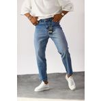 MADZEYMODA Boyfriend Erkek Mavi Jean Kot Pantolon