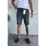 MADZEYMODA Denim Kumaş Siyah Erkek Jean Kot Şort KE-814