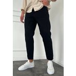 MADZEYMODA Erkek Boyfriend Kalıp Siyah Jean Kot Pantolon
