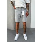 MADZEYMODA Gri Denim Kumaş Erkek Jean Kot Şort Mz467