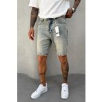 MADZEYMODA Mavi Denim Kumaş Erkek Jean Kot Şort KE-480