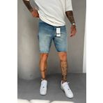 MADZEYMODA Mavi Denim Kumaş Erkek Jean Kot Şort Mz524