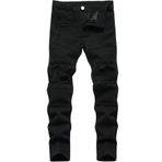 Maeau Distressed yırtık kot pantolon, erkek çocuklar için, retro moda kot pantolon, düz, ince, streç kargo günlük pantolon, cepli, 6-14 yaş, 03, 9-10 Yaş