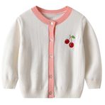 Maeau Örgü ceket kız çocuk Basic Bolero Komünyon Kız Bolero Ceket Uzun Kollu Kız 90-160, 06 Beyaz, 120