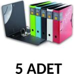 Maestro 5 Adet Neon Renkler Süper Lüx Klasör (Her Renk 1 Adet )