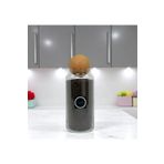 mafa home Ahşap Top Kapaklı Cam Saklama Kavanozu 1400 ml Çay Etiketi Hediyeli