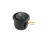 Maflen Aç/kapa 1/0 Çıtçıt Siyah Mini Yuvarlak Anahtar Tip19-s3218 1 Adet