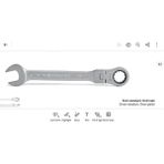 Mafsallı Cırcır Kombine Anahtar 16MM