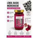 Magenta Kırmızı Linol Mürekkebi 100 Ml 1 Adet Lutart Linol Baskı Boya Mürekkebi Blok Baskı Sanat Su Bazlı Matbaa Mürekke