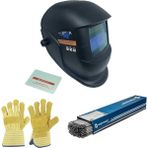 Mager 3'lü Kaynakçı Set Kaynak Maskesi + Elektrot + Eldiven