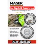Mager Çelik Fırça Telli Kıyı Köşe Tırpan Başlığı - Taşlama Makinaları ile Uyumlu