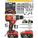 Mager Germany Thechnology XR 58 W 5 Ah Darbeli Çift Akülü Şarjlı Vidalama Matkap