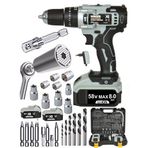 Mager MAX-XR 58 V 8 Ah Şarjlı Vidalama Akülü Matkap + 24 Parça Set