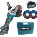 Mager MGR10A125M Çift Akülü Disk ve Çantalı Taşlama Makinesi