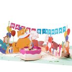 Magic Ants Happy Birthday Pop Up Hayvanat Bahçesi Kartı, Yetişkinler ve Çocuklar için Zarflı Tatlı 3D Doğum Günü Kartları - Kadınlar, Erkekler, Anne, Baba, Büyükanne, Kızı, Oğul, Arkadaş için