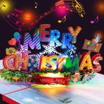 Magic Ants Müzik ve ışıklı 3D Pop-Up Noel kartı – Mutlu Noeller şarkısı çal – Arkadaşlar, aile ve sevdikleriniz için benzersiz tebrik kartı – Kutlama Pop-up dekorasyon, uygun zarflı
