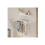 Magic Dryer Akordion 100cm 9 Gözlü Metal Gövde Çamaşır Kurutmalık - Duvara Monte Katlanabilir Beyaz