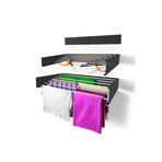 Magic Dryer Eliz 120cm Çamaşır Kurutma Askısı - Duvara Monte Kurutmalık Antrasit