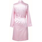 Magic Form 30427 Somon Mürdüm Düz Saten Kumaşlı Arkası Bride Yazılı Kısa Sabahlık