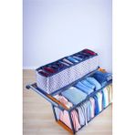 Magic Lady Akordiyon 11 Bölmeli Puantiyeli Mavi Beyaz Çekmece ve Dolap İçi Akordiyon Organizer Small - Lacivert - 1 Adet - 12 x 11 x 41