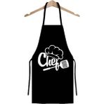 Magic Lady Siyah Chef Mutfak Önlüğü Su Geçirmez Polyester Malzemeden Kullanıma Uygun