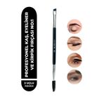 Magic Lash 2si1 Arada Eğimli Eyeliner Makyaj Kaş Kirpik Tasarım Fırçası Go Brow Brush No:1