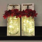 Magic Led Corner GE3243 Kırmızı İkili Set Ortancalı Beyaz Aplik