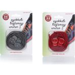 Magic Locks Yuvarlak Akıllı Ayakkabı Bağcık 2'Li Set - Gri - Kırmızı