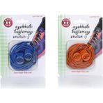 Magic Locks Yuvarlak Akıllı Ayakkabı Bağcık 2'li Set - Mavi - Turuncu