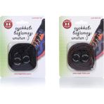 Magic Locks Yuvarlak Akıllı Ayakkabı Bağcık 2'Li Set - Siyah - Kahverengi
