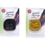 Magic Locks Yuvarlak Akıllı Ayakkabı Bağcık 2'Li Set - Siyah - Sarı