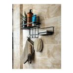Magic Objects Yapışkanlı Duşakabin Banyo Rafı, Lamalı Sabunluk Bölmeli Metal Şampuanlık Düzenleyici Organizer