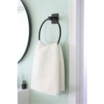 Magic Objects Yapışkanlı Siyah Havluluk Askısı Düzenleyici | Yuvarlak Banyo Havlu Askılığı Organizer