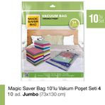 Magic Saver Bag 10'lu Jumbo Vakumlu Poşet Seti 4