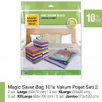 Magic Saver Bag 10'lu Vakumlu Poşet Seti 2