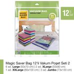Magic Saver Bag 12'li Vakumlu Poşet Seti 2