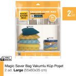 Magic Saver Bag 2'li Küp Large Vakumlu Poşet
