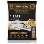 Magic Saver Bag 5 Adet Karma Beden (3L+2Xxl) Premium Vakumlu Yorgan,Yastık,Giyim,Battaniye Hurcu