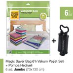 Magic Saver Bag 6'lı Set Jumbo Vakumlu Poşet