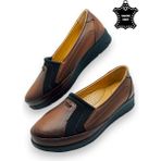 Magic Shoes Günlük Kadın Tamamen Deri Comfort Tam Ortopedik Anne Ayakkabısı - Kahverengi