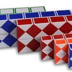 Magic Snake Cube Twist Puzzle 6'lı Paket. 3 Mini Küp ve 3 Büyük Küp (Paket 6'lı Paket)