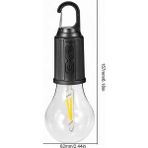 Magic Water Taşınabilir Solar USB Şarjlı LED Ampül Outdoor Kamp Bahçe Lambası 10W Askılı Kırılmaz LED Işık 3 Mod 1 Adet - Siyah